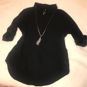 Beautiful Polyester Black Blouse!